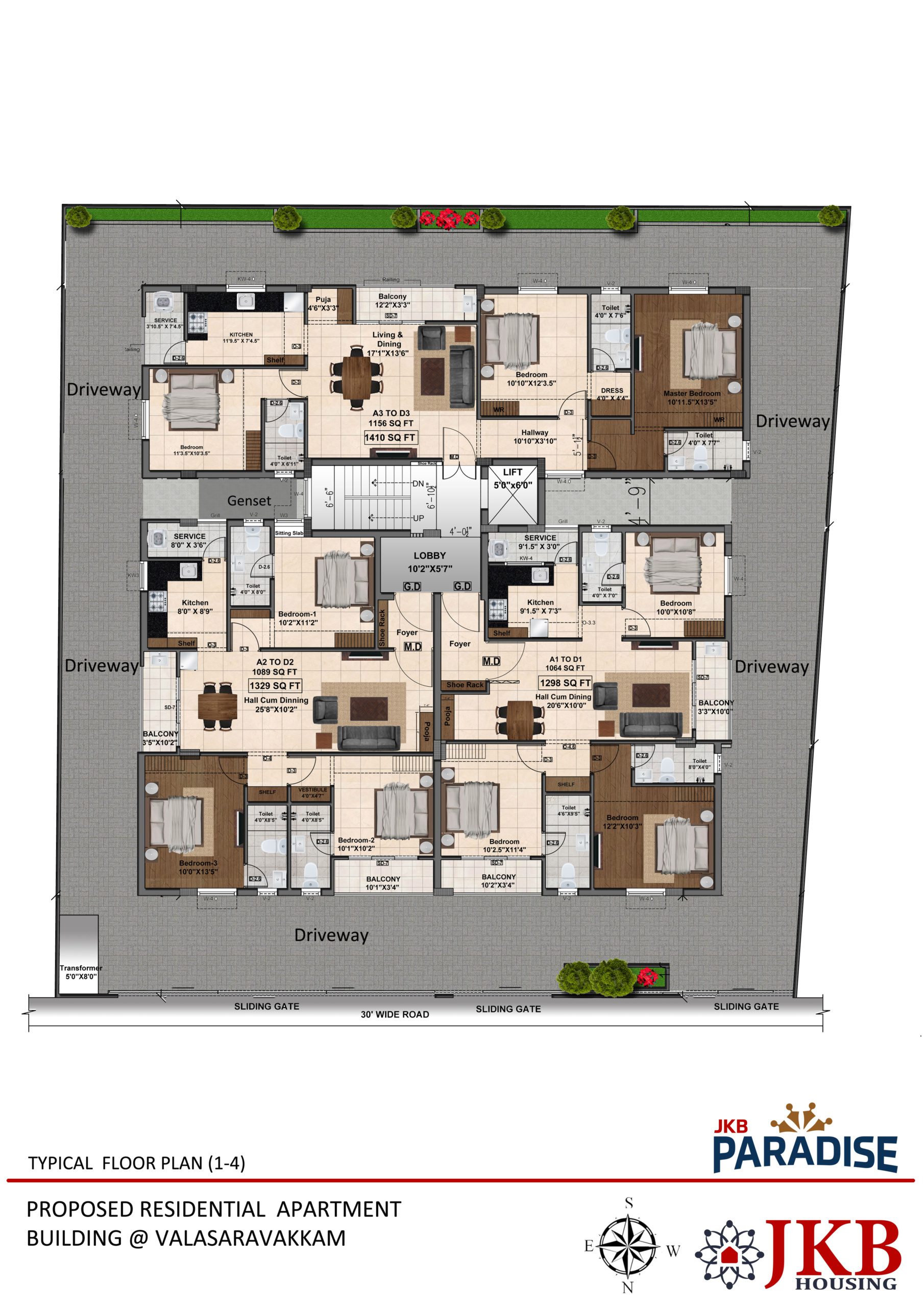 JKB Paradise Typical-Floor-Plan