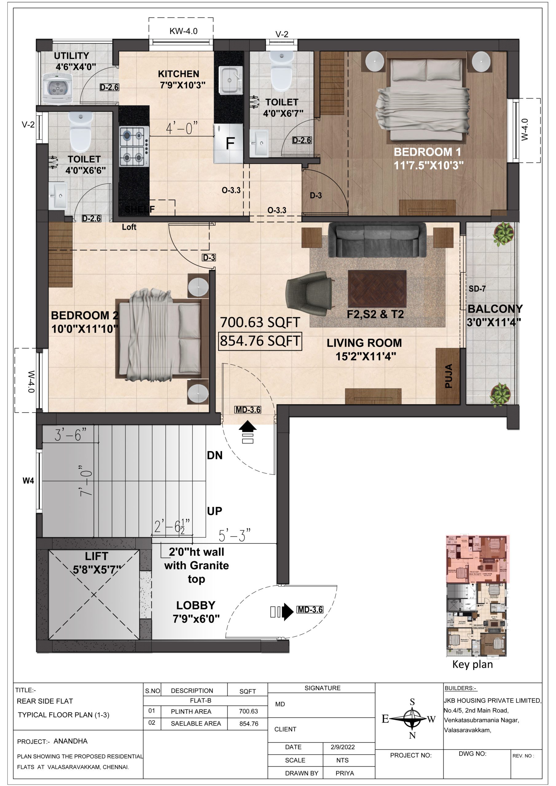 JKB-Anantha- F2-S2-and-T2 floor plan