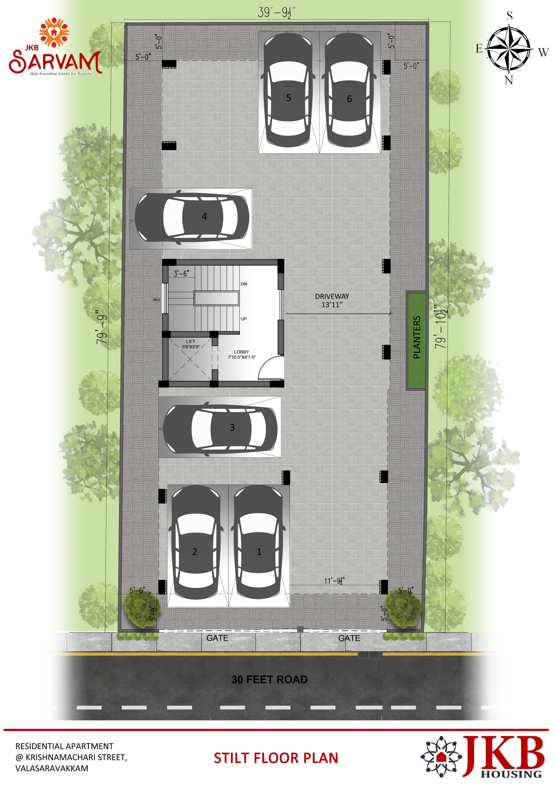 JKB Sarvam - Stilt floor plan