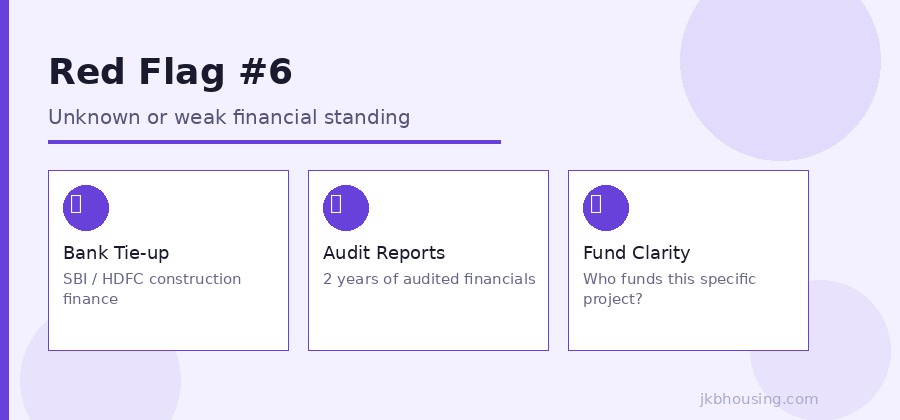 Red Flag 6: Unknown or weak financial standing